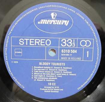 LP 10cc: Bloody Tourists