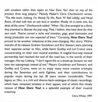 CD 10cc: How Dare You!