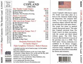 CD Aaron Copland: Piano Concerto, The Tender Land (Suite), Old American Songs