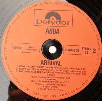 LP ABBA: Arrival