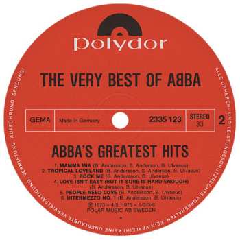 2LP ABBA: The Very Best Of ABBA (ABBA's Greatest Hits)