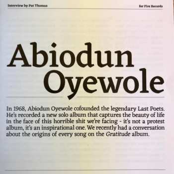 CD Abiodun Oyewole: Gratitude