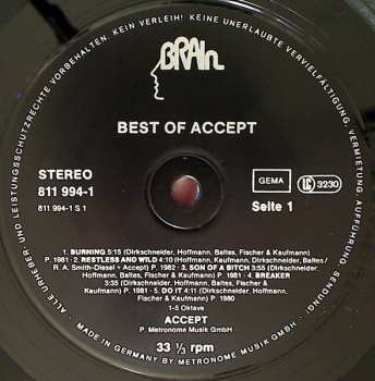 LP Accept: Best Of Accept