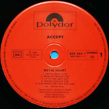 LP Accept: Metal Heart
