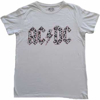 Merch AC/DC: Damskie Koszulka Mono Leopard Print Logo Ac/dc