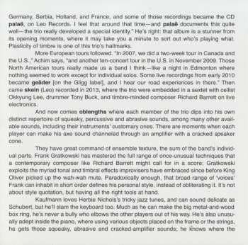 CD Achim Kaufmann / Frank Gratkowski / Wilbert De Joode: Oblengths