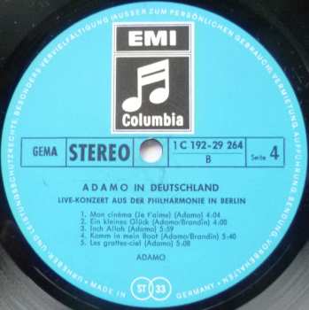 2LP/Zestaw pudełkowy Adamo: Adamo In Deutschland (Live-Konzert Aus Der Philharmonie In Berlin)