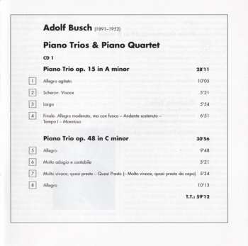 2CD Adolf Busch: Piano Trios & Piano Quartet