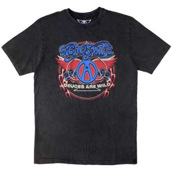 Merch Aerosmith: Stone Wash Koszulka Rainbow Spade