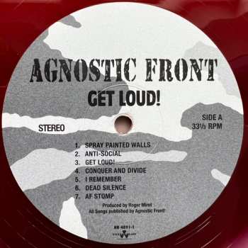LP Agnostic Front: Get Loud! LTD