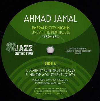 2LP Ahmad Jamal: Emerald City Nights - Live At The Penthouse 1963-1964 DLX | LTD | NUM