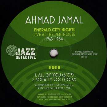2LP Ahmad Jamal: Emerald City Nights - Live At The Penthouse 1963-1964 DLX | LTD | NUM
