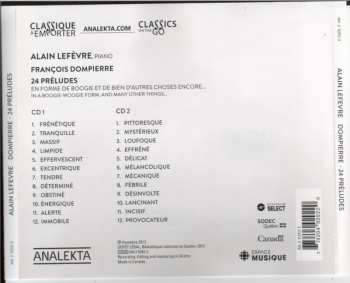 CD Alain Lefèvre: Dompierre - 24 Préludes