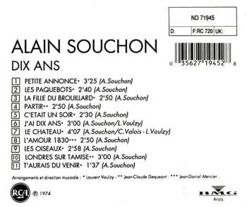 CD Alain Souchon: J'Ai Dix Ans