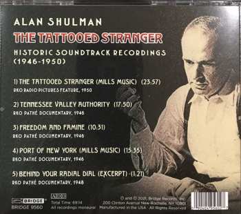 CD Alan Shulman: The Tattooed Stranger: Historic Soundtrack Recordings (1946-1950)