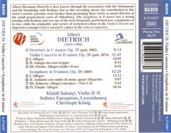 CD Albert Dietrich: Violin Concerto • Symphony In D Minor
