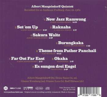 CD Albert Mangelsdorff Quintet: Audimax Freiburg June 22, 1964