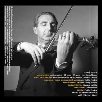 18CD/Zestaw pudełkowy Aldo Ferraresi: The Art Of Violin 1 - Aldo Ferraresi: 1923-1979 Unreleased Recordings DLX