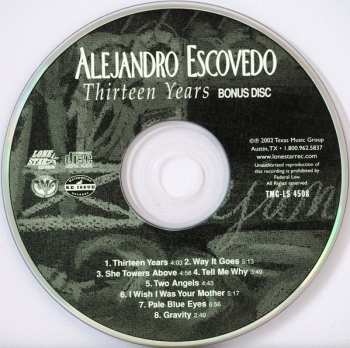 2CD Alejandro Escovedo: Thirteen Years