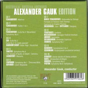 10CD/Zestaw pudełkowy Various: Historical Russian Archives • Alexander Gauk Edition Volume 2
