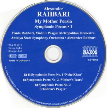 CD Alexander Rahbari: My Mother Persia • 1