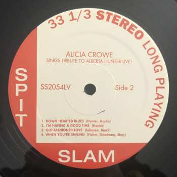 LP Alicia Crowe: Sings Tribute To Alberta Hunter Live!