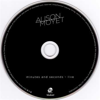 CD Alison Moyet: Minutes And Seconds - Live