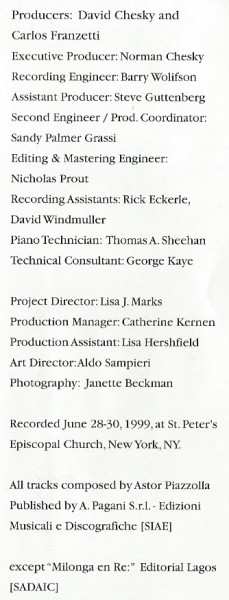 CD Allison Brewster Franzetti: The Unknown Piazzolla