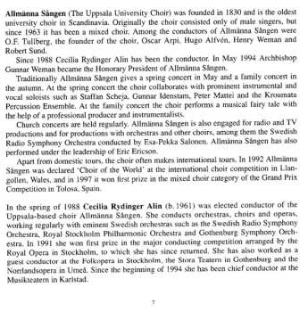 CD Allmänna Sången: Årstider / Seasons - Choral Music A Cappella