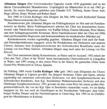 CD Allmänna Sången: Årstider / Seasons - Choral Music A Cappella