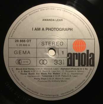 LP Amanda Lear: I Am A Photograph