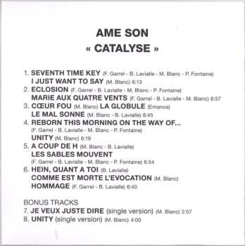 CD Ame Son: Catalyse