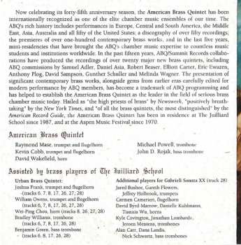 CD American Brass Quintet: In Gabrieli's Day 