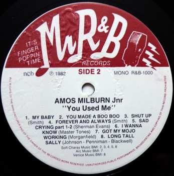 LP Amos Milburn Jr.: You Used Me And Other Texas Rhythm & Blues Songs