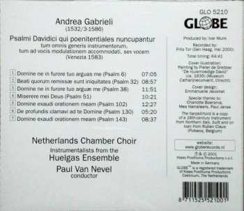 CD Andrea Gabrieli: Psalmi Davidici Qui Poenitentiales Nuncupantur