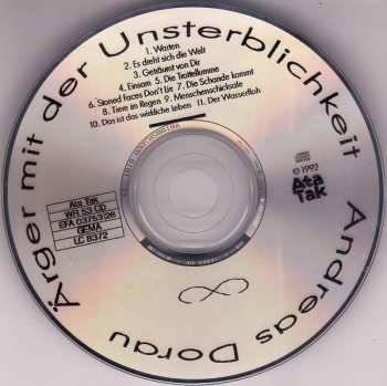 CD Andreas Dorau: Ärger Mit Der Unsterblichkeit