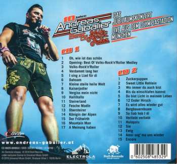 2CD/Zestaw pudełkowy Andreas Gabalier: Best Of Volks-Rock’n’Roller – Das Jubiläumskonzert Live Aus Dem Olympiastadion In München DIGI