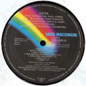 2LP Andrew Lloyd Webber: Evita
