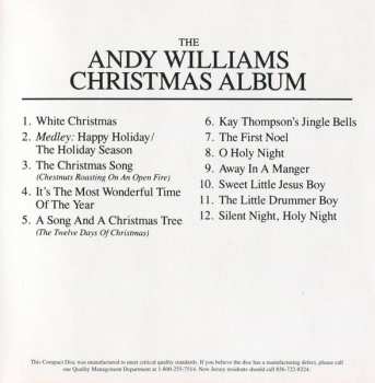 CD Andy Williams: The Andy Williams Christmas Album