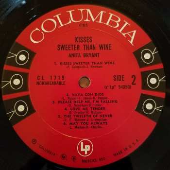 CD Anita Bryant: Kisses Sweeter Than Wine