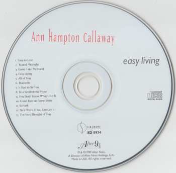CD Ann Hampton Callaway: Easy Living
