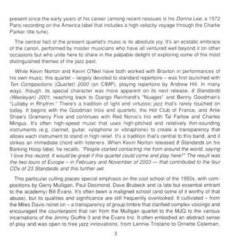 4CD Anthony Braxton: 20 Standards (Quartet) 2003 LTD