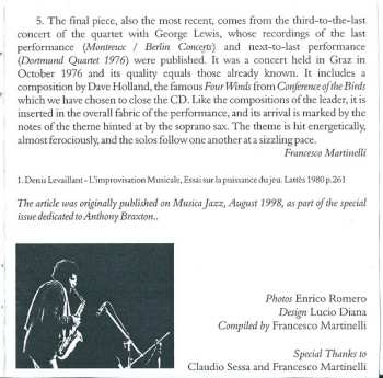 CD Anthony Braxton: News From The 70s (Solo, Duo And Quartet)