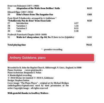 CD Anthony Goldstone: The Piano At The Ballet 