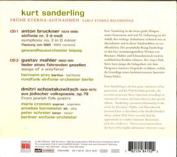 2CD Dmitri Shostakovich: Kurt Sanderling: Bruckner • Mahler • Shostakowitsch (Frühe Eterna-Aufnahmen • Early Eterna Recordings)