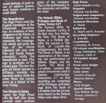 CD Anton LaVey: The Satanic Mass (Recorded Live At The Church Of Satan San Francisco)