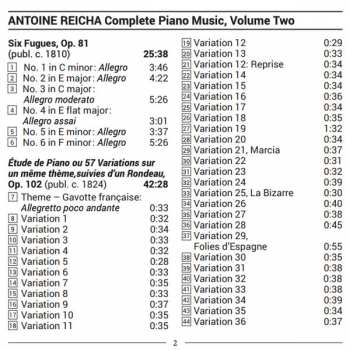 CD Anton Reicha: Complete Piano Music, Volume Two