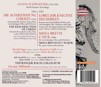 2CD Thüringer Bach Collegium: Die Auferstehung Christi; Missa Brevis Cantata