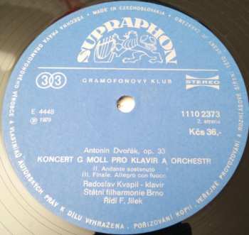 LP Antonín Dvořák: Koncert G Moll Pro Klavír A Orchestr