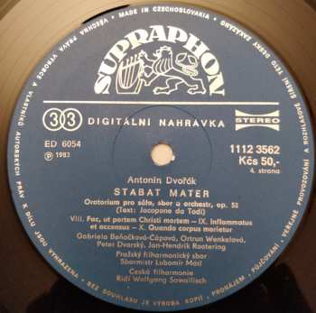 2LP/Zestaw pudełkowy Antonín Dvořák: Stabat Mater